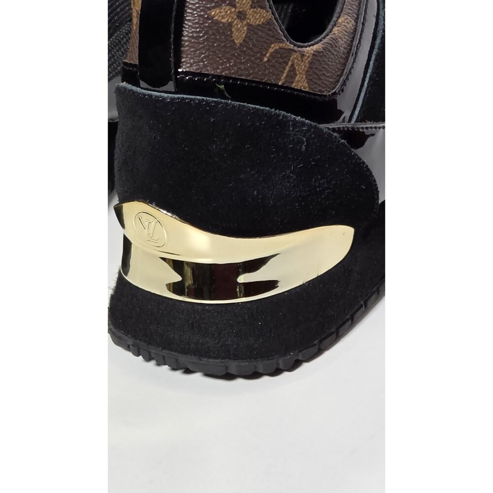 Louis Vuitton Run Away Size 35 BlackBrown Monogram Canvas Mesh Low Top Damaged - Picture 8 of 14